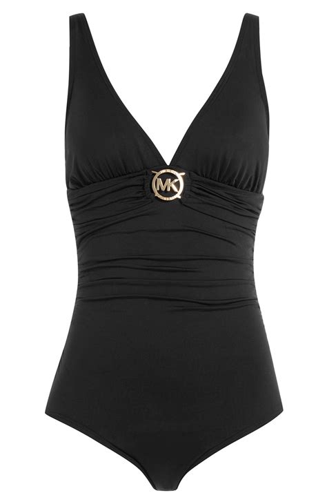 michael kors swimsuit high leg ruffles|michael michael kors floral vine one piece swimsuit w high leg .